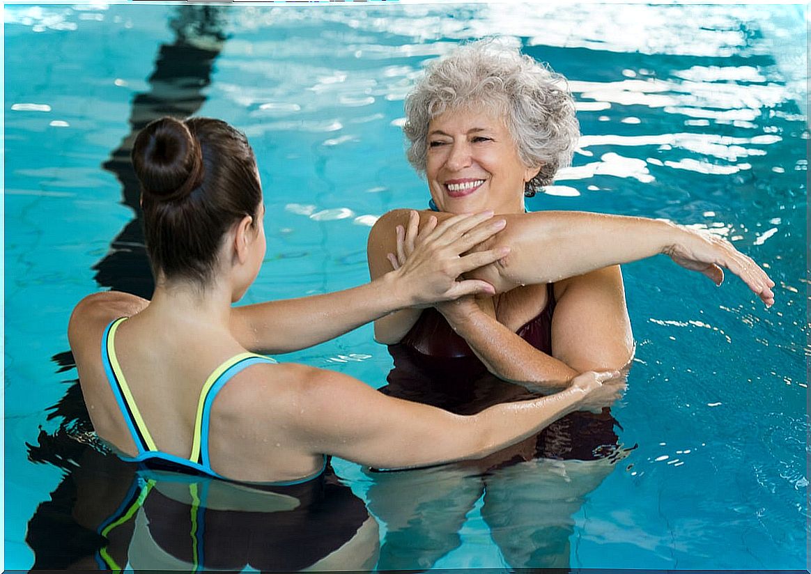 Summer swimming for rehabilitation