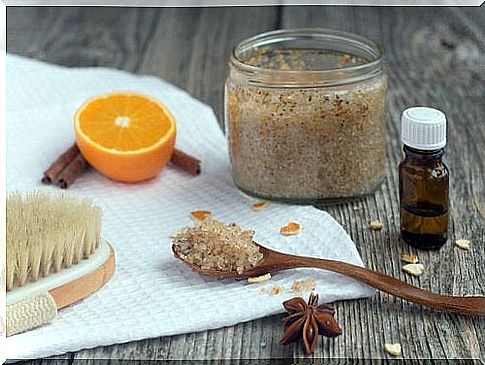 Sugar and lemon scrub