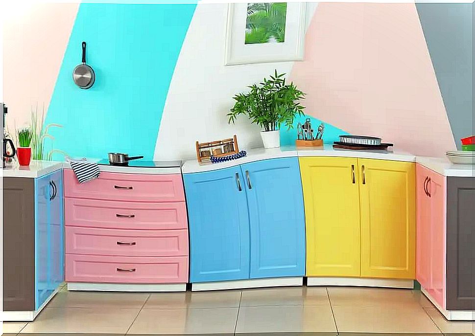 colorful kitchen