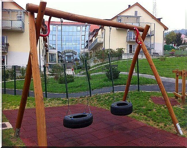 You can use an old tire to make swings