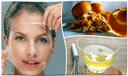 Egg white and orange peel skin mask