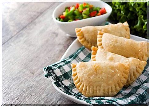 Homemade recipe for baked vegetable empanadas