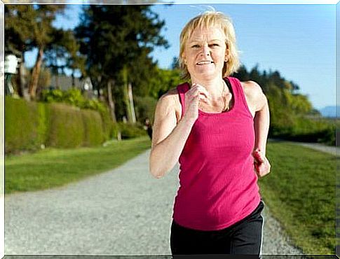 woman running in menopause