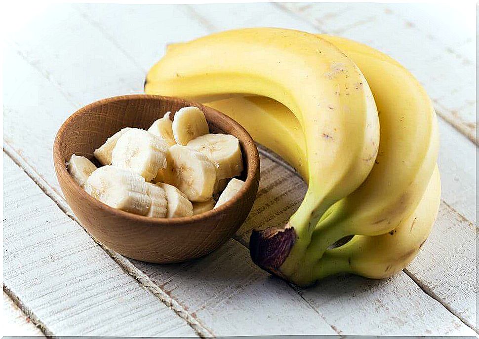 chopped bananas