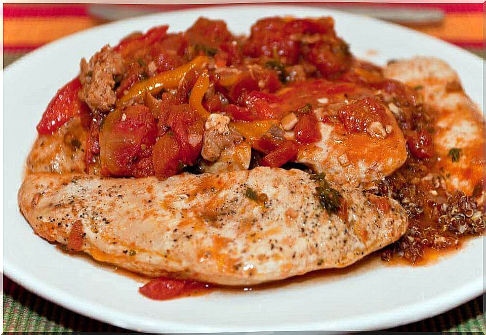 chicken breast with tomato