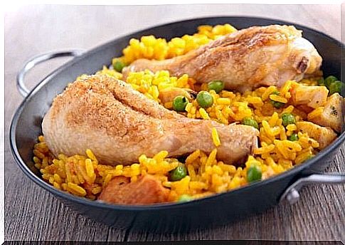 Spanish-style chicken rice